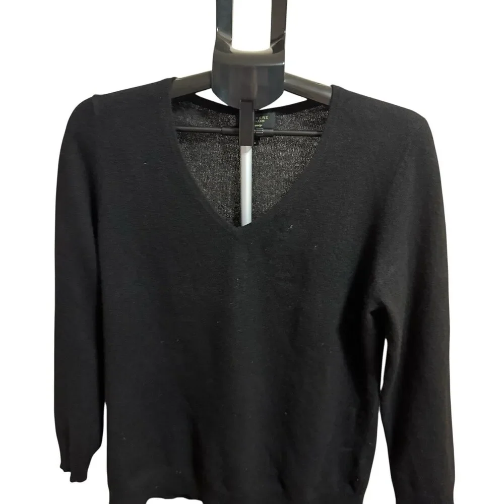 CHARTER CLUB Luxury 100% CASHMERE Women’s  v-Neck‎ Turtleneck Preppy Classy XL